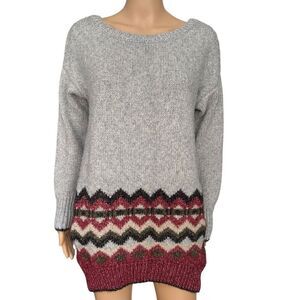 Victoria's Secret Wool/Alpaca Blend Fair Isle Oversized Sweater tunic size S